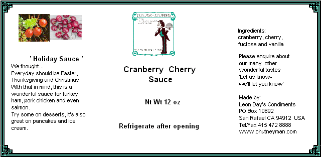 cranberry cherry sauce