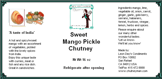 sweet mango pickle chutney